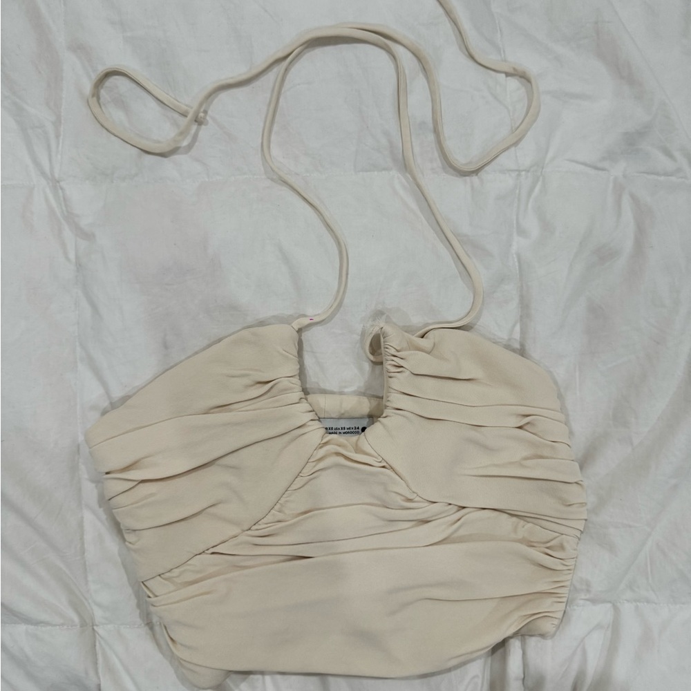 Zara Elegant Cream Shoulder Bag